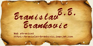 Branislav Branković vizit kartica